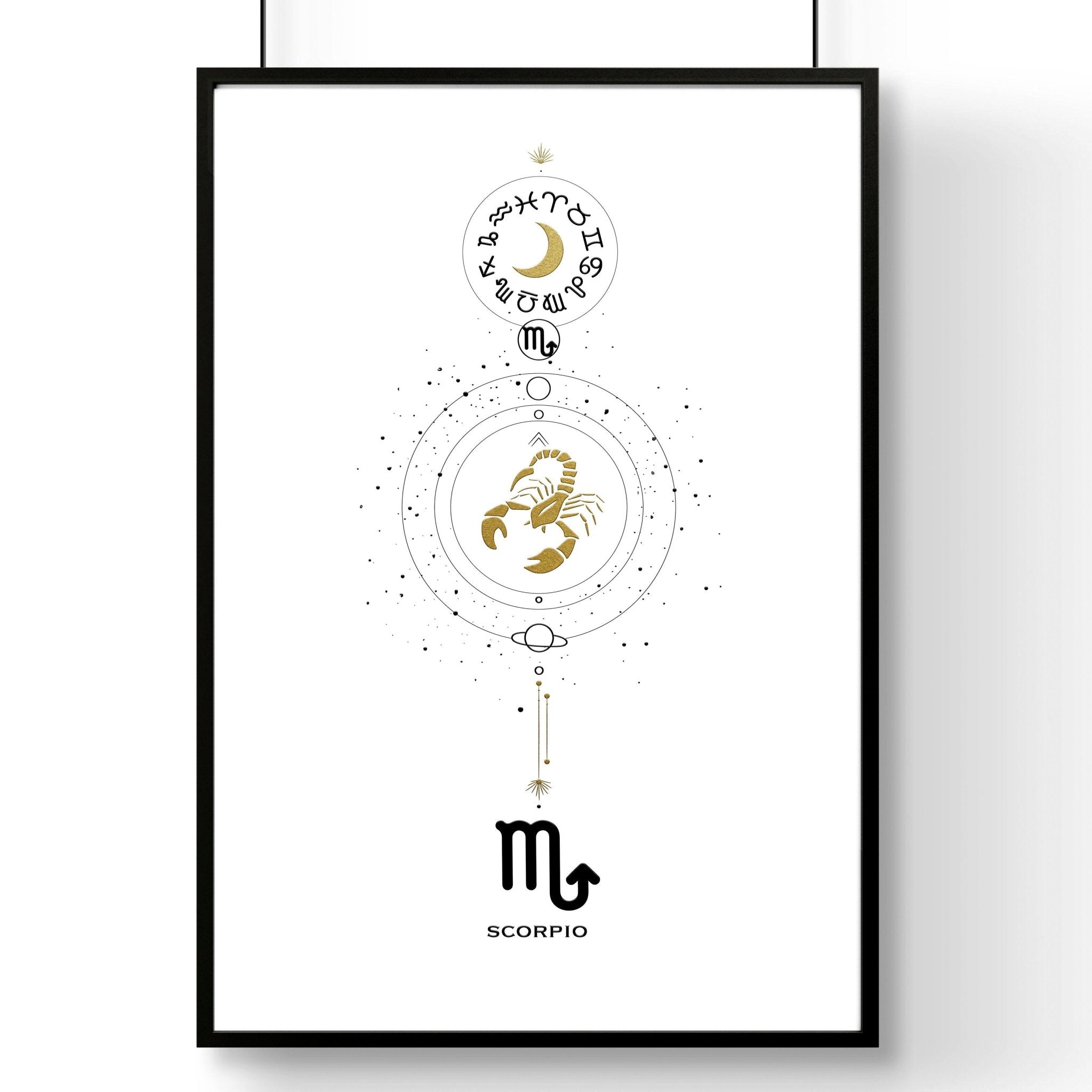 Scorpio Zodiac inspired wall art print
