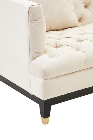 Sefira 2 Seat Ivory Fabric Sofa
