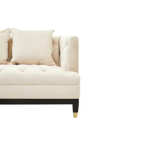 Sefira 3 Seat Viola Sand Fabric Sofa - Sofa