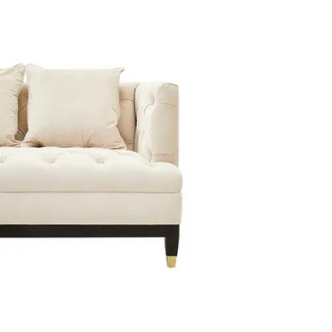 Sefira 3 Seat Viola Sand Fabric Sofa - Sofa