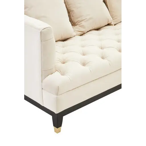 Sefira 3 Seat Viola Sand Fabric Sofa - Sofa