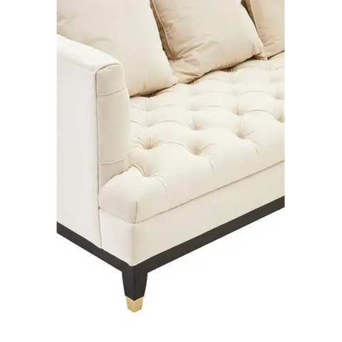 Sefira 3 Seat Viola Sand Fabric Sofa - Sofa