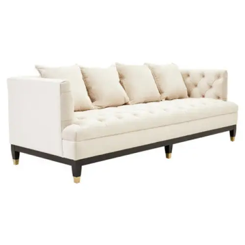 Sefira 3 Seat Viola Sand Fabric Sofa - Sofa