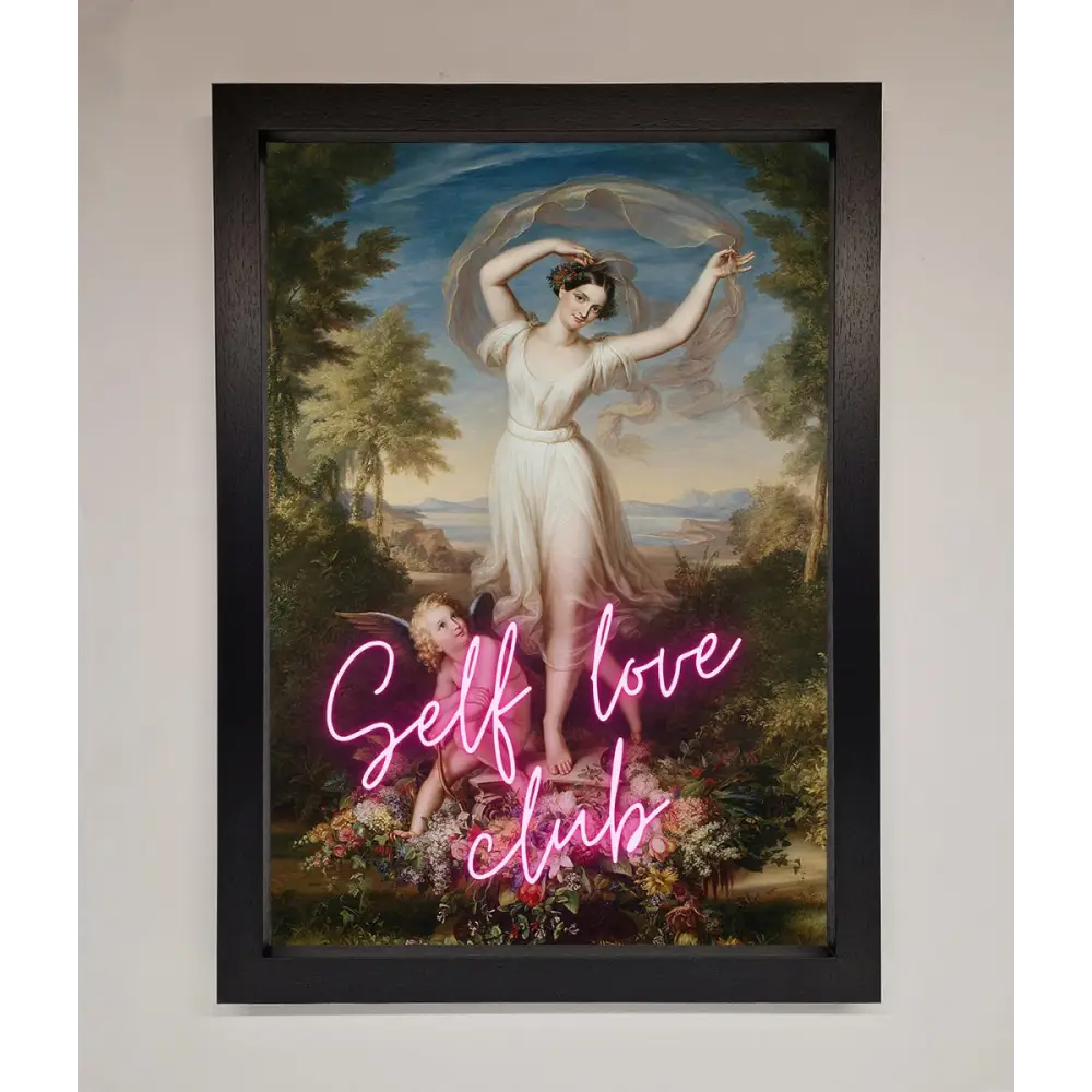 Self Love Club Framed Wall Art - A3 (29.7 x 42 cm) / Black - Framed Print
