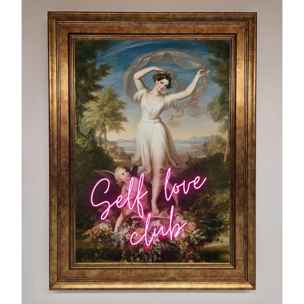 Self Love Club Framed Wall Art - A3 (29.7 x 42 cm) / Bronze - Framed Print