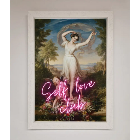 Self Love Club Framed Wall Art - A3 (29.7 x 42 cm) / White - Framed Print