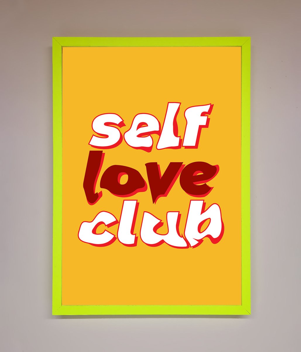Self Love Club Quote Framed Wall Art