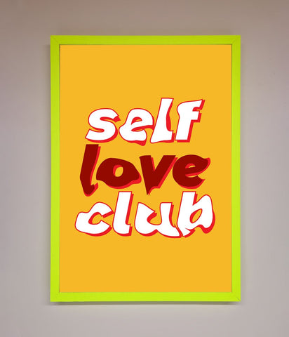 Self Love Club Quote Framed Wall Art