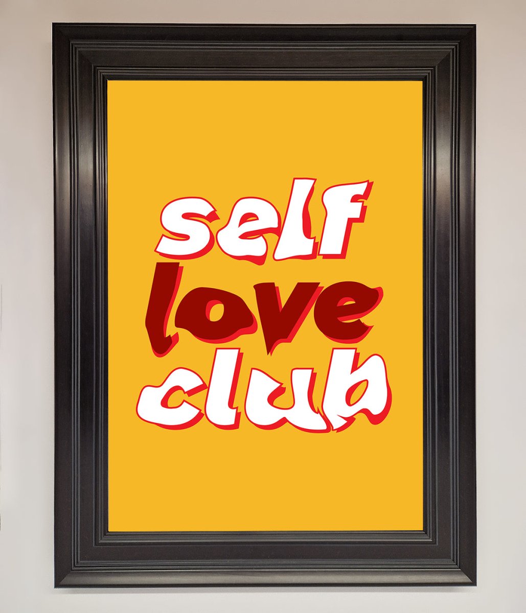 Self Love Club Quote Framed Wall Art