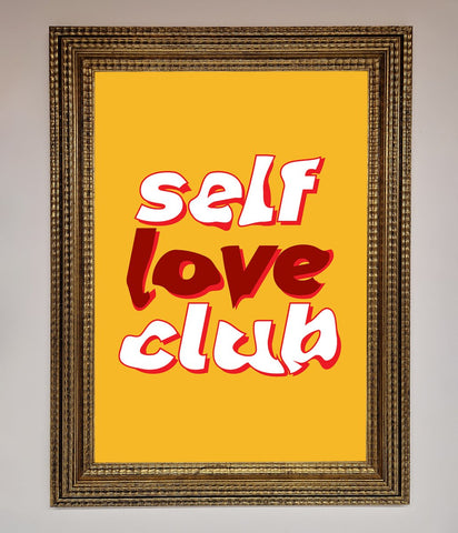 Self Love Club Quote Framed Wall Art