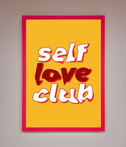 Self Love Club Quote Framed Wall Art