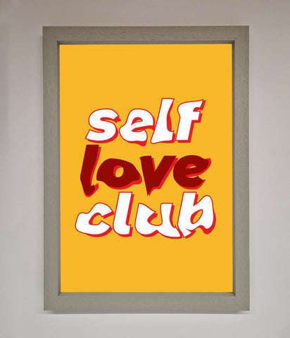 Self Love Club Quote Framed Wall Art