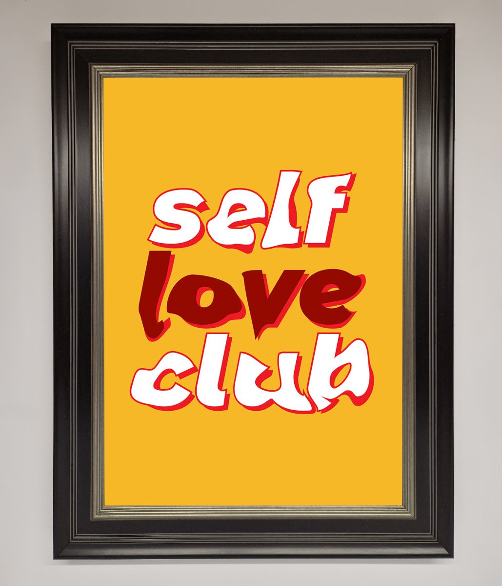 Self Love Club Quote Framed Wall Art