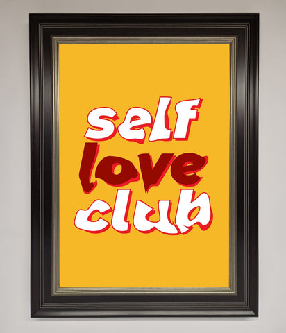 Self Love Club Quote Framed Wall Art