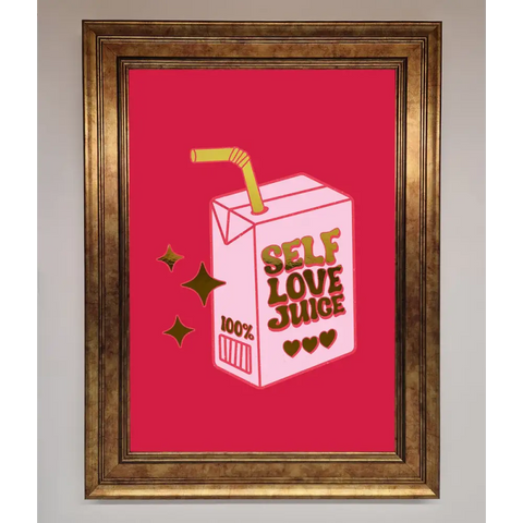 Self Love Juice Foil Print - B0 (100 x 141 cm) / Bronze - Framed Print