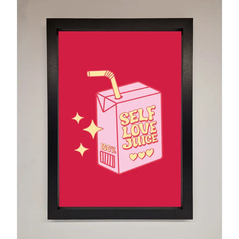Self Love Juice Framed Poster - A3 (29.7 x 42 cm) / Black - Framed Print