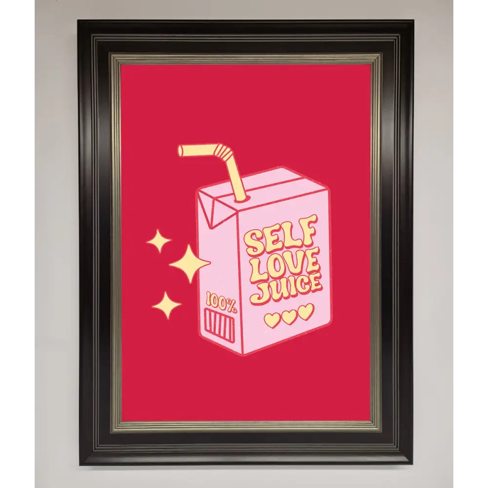 Self Love Juice Framed Poster - A3 (29.7 x 42 cm) / Black Silver - Framed Print