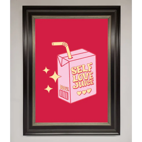 Self Love Juice Framed Poster - A3 (29.7 x 42 cm) / Black Silver - Framed Print