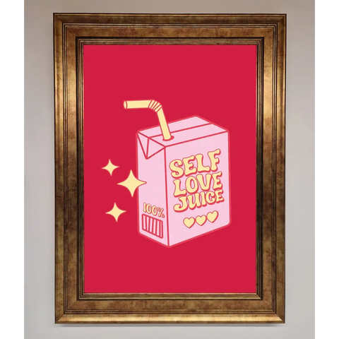 Self Love Juice Framed Poster - A3 (29.7 x 42 cm) / Bronze - Framed Print