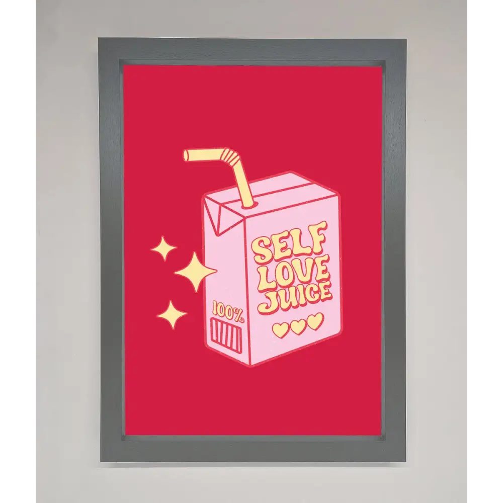 Self Love Juice Framed Poster - A3 (29.7 x 42 cm) / Dark Grey - Framed Print
