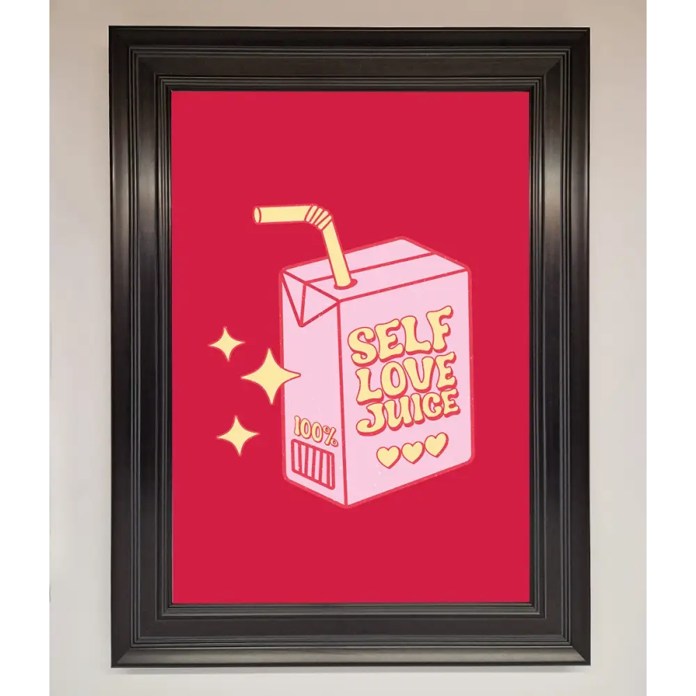 Self Love Juice Framed Poster - A3 (29.7 x 42 cm) / Matt Black - Framed Print
