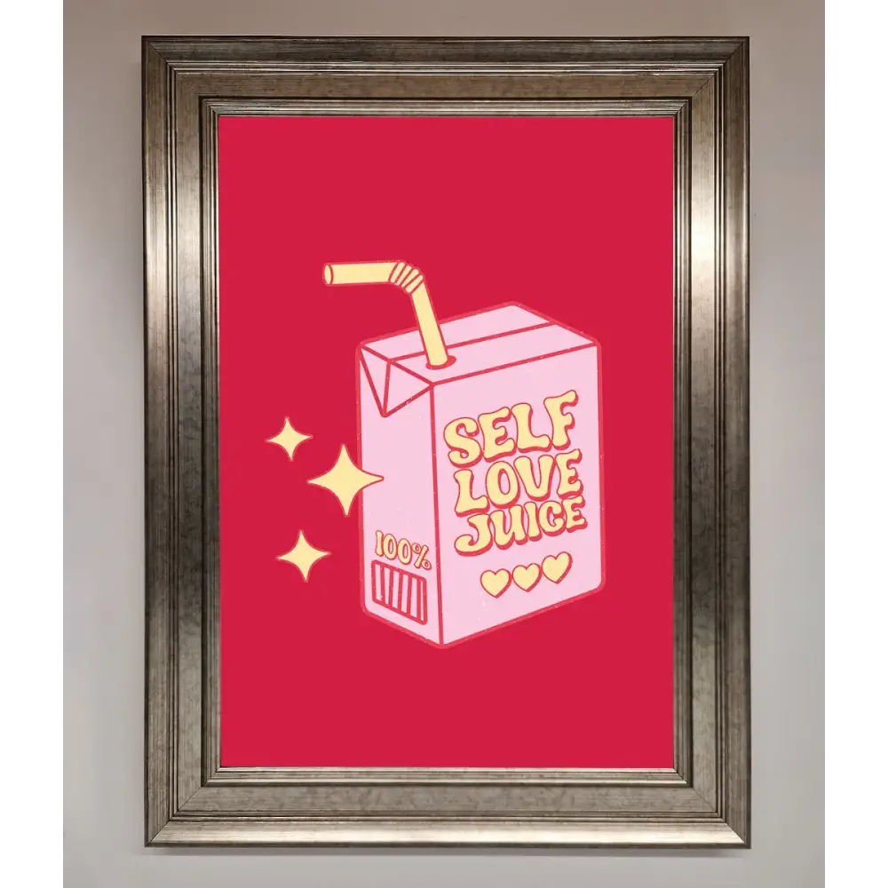 Self Love Juice Framed Poster - A3 (29.7 x 42 cm) / Silver - Framed Print