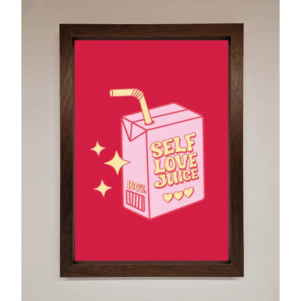 Self Love Juice Framed Poster - A3 (29.7 x 42 cm) / Walnut - Framed Print