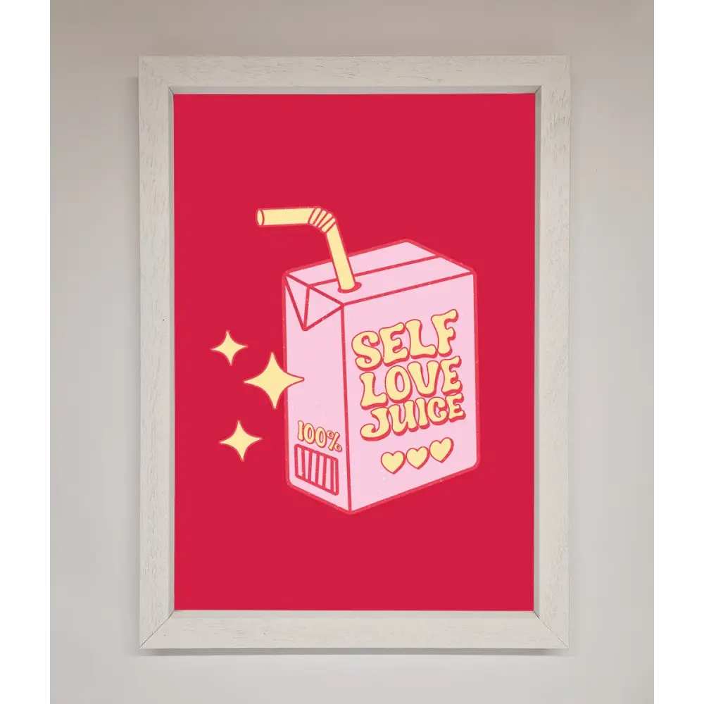 Self Love Juice Framed Poster - A3 (29.7 x 42 cm) / White - Framed Print