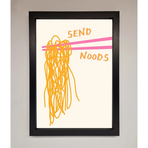 Send Noods Framed Poster - A3 (29.7 x 42 cm) / Black - Framed Print