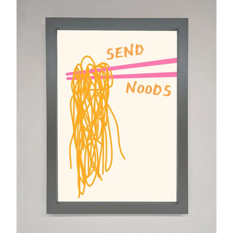 Send Noods Framed Poster - A3 (29.7 x 42 cm) / Dark Grey - Framed Print