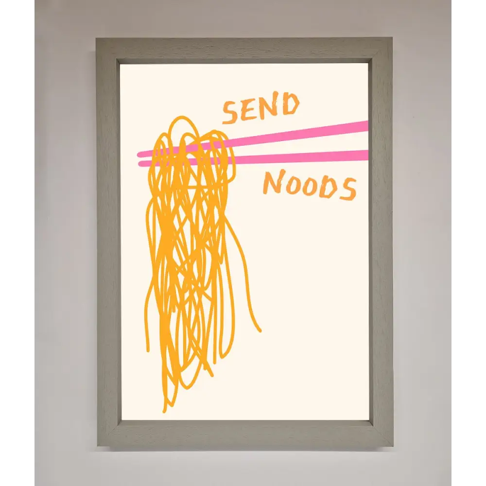 Send Noods Framed Poster - A3 (29.7 x 42 cm) / Grey - Framed Print