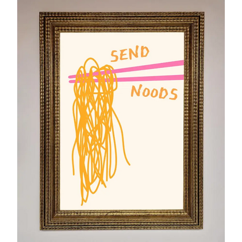 Send Noods Framed Poster - A3 (29.7 x 42 cm) / Ornate Gold - Framed Print