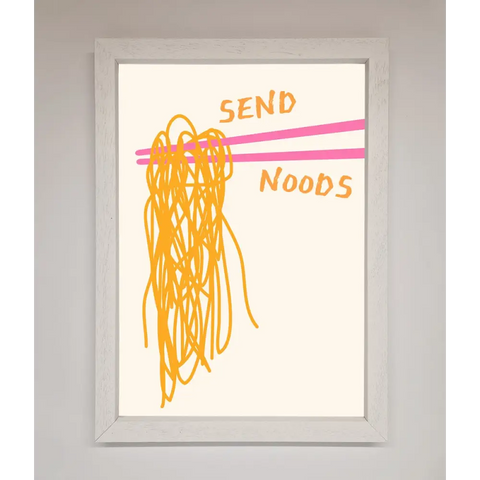 Send Noods Framed Poster - A3 (29.7 x 42 cm) / White - Framed Print