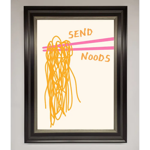 Send Noods Framed Poster - B0 (100 x 141 cm) / Black Silver - Framed Print