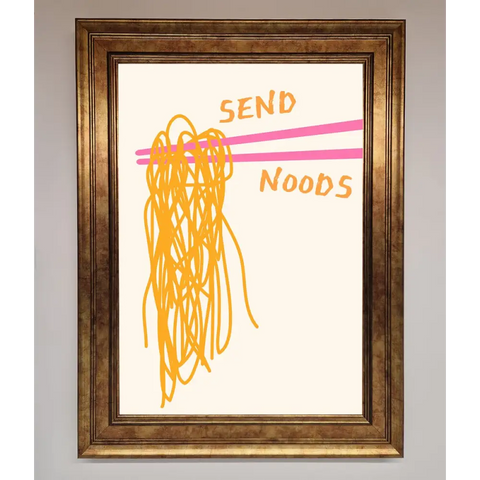 Send Noods Framed Poster - B0 (100 x 141 cm) / Bronze - Framed Print