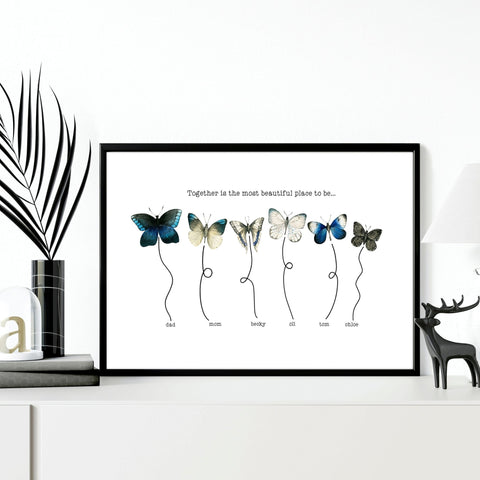 Xmas decor for front door | Family wall art print