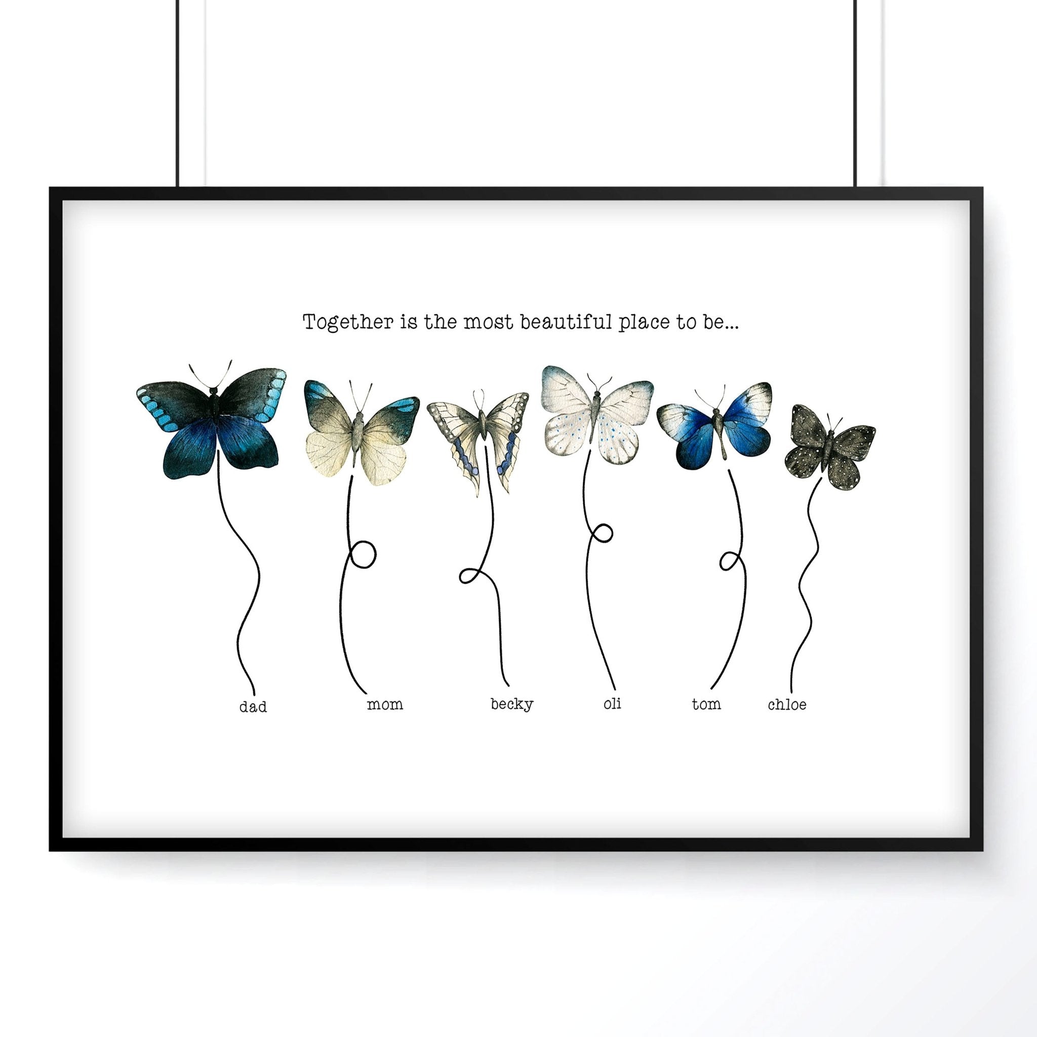Xmas decor for front door | Family wall art print