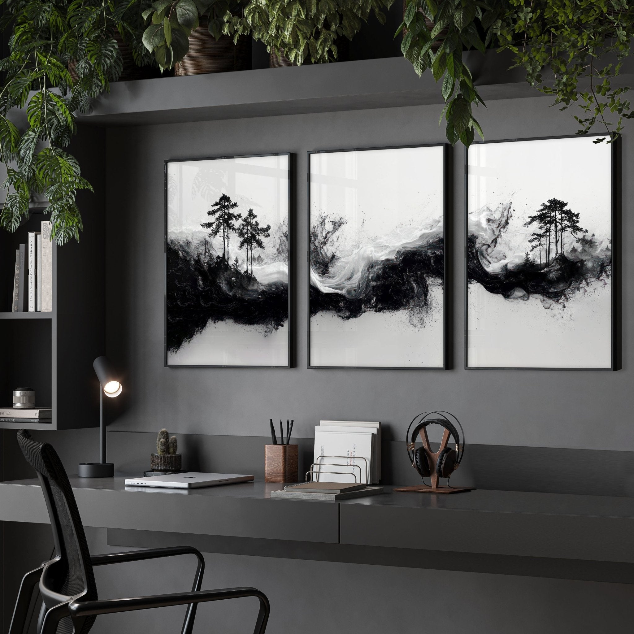 Set of 3 Framed Wall Art | Set of 3 Asian Inspired Wall art Prints