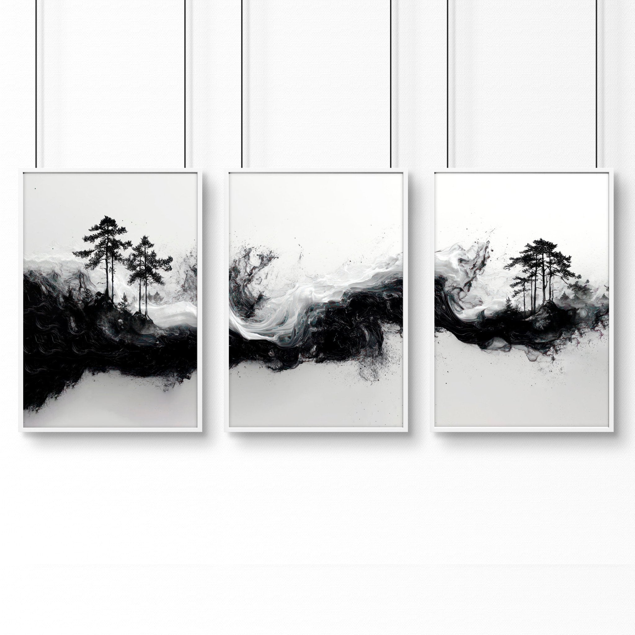 Set of 3 Framed Wall Art | Set of 3 Asian Inspired Wall art Prints