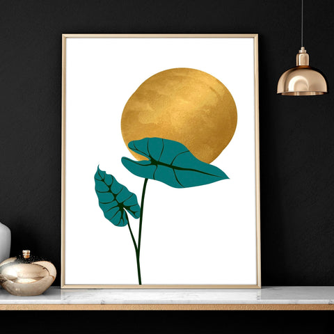 Set of 3 wall prints | Modern Botanical Home office decor