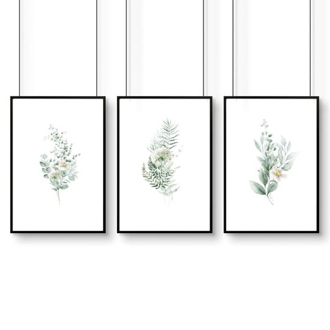 Set Of Botanical Prints | Set of 3 wall art prints