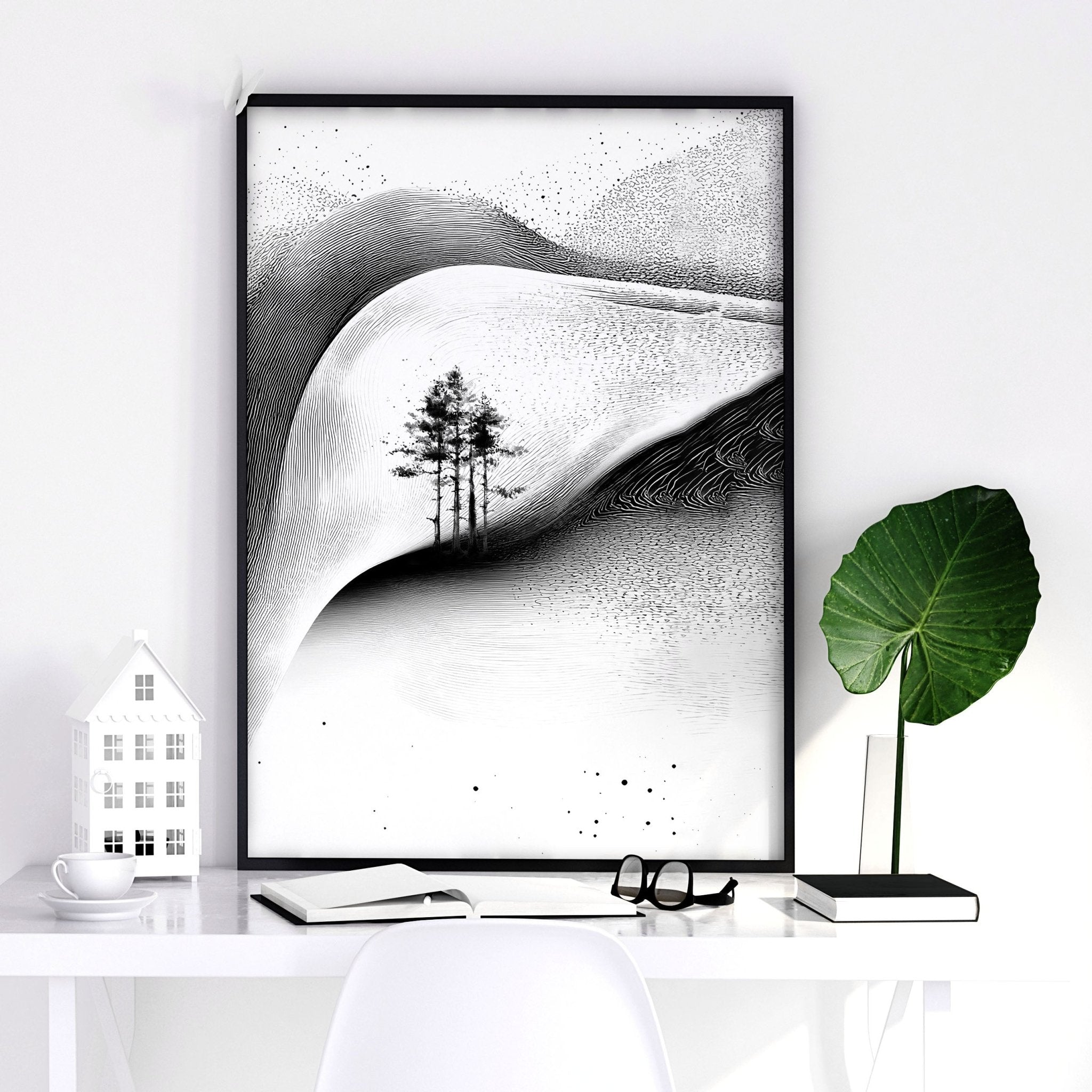 Set of Three Framed Wall Art | Set of 3 Asian Inspired Wall art Prints