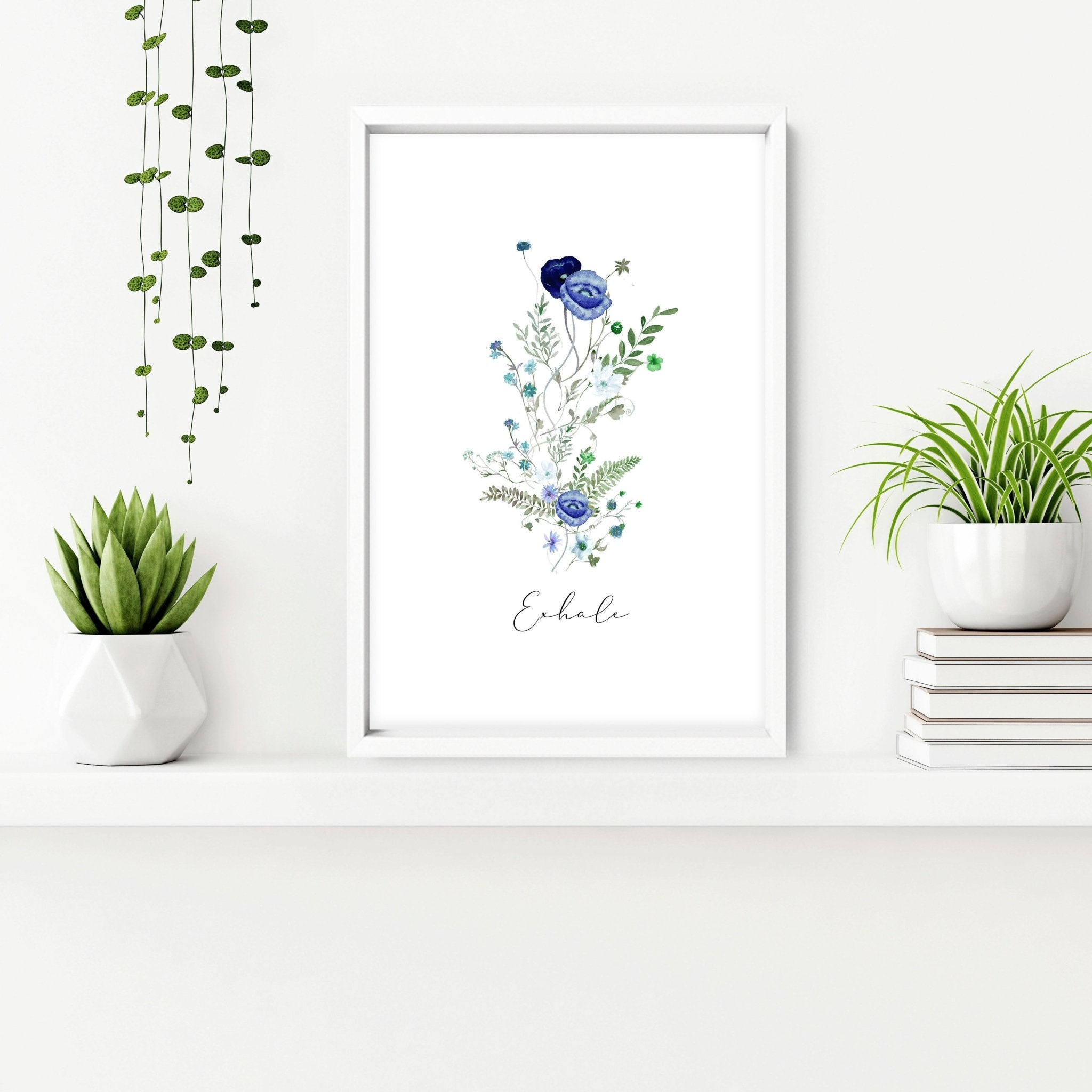 Bathroom art decor | set of 3 Shabby Chic Floral wall art