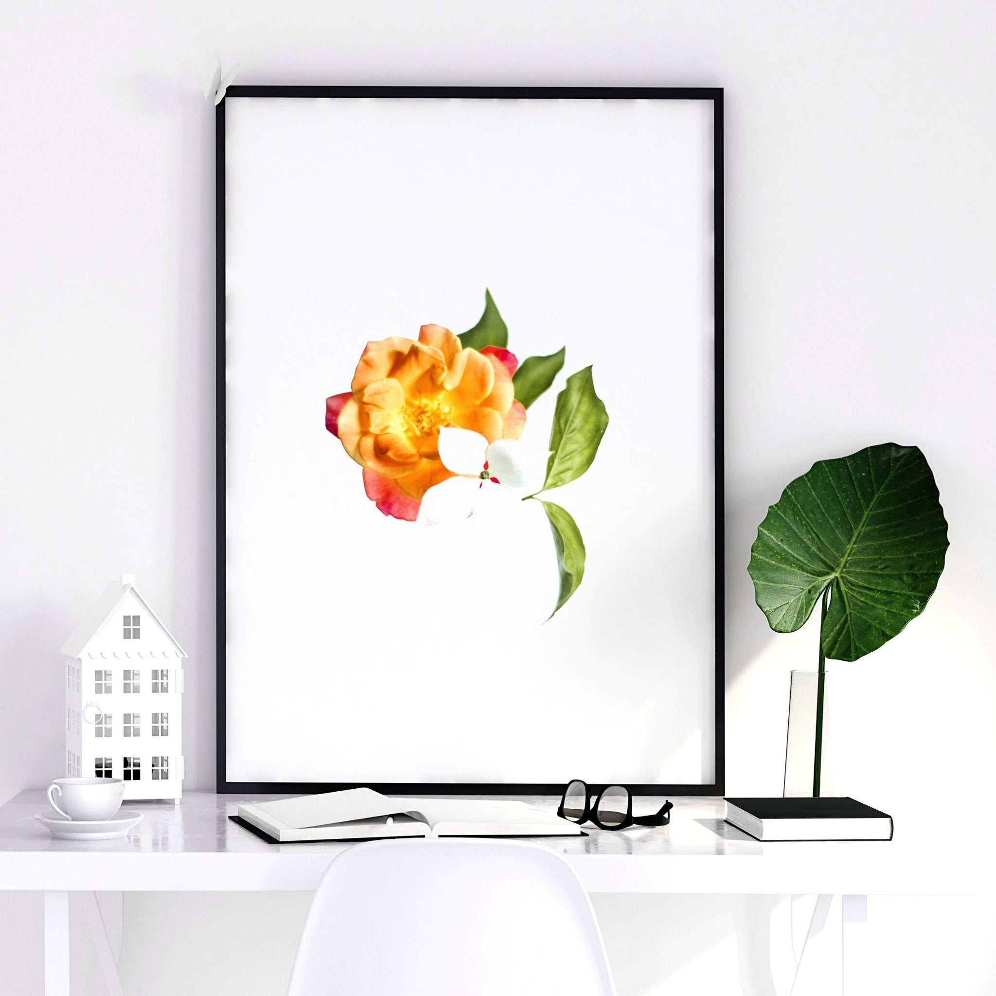 Shabby chic decor | set of 3 wall art prints for home office