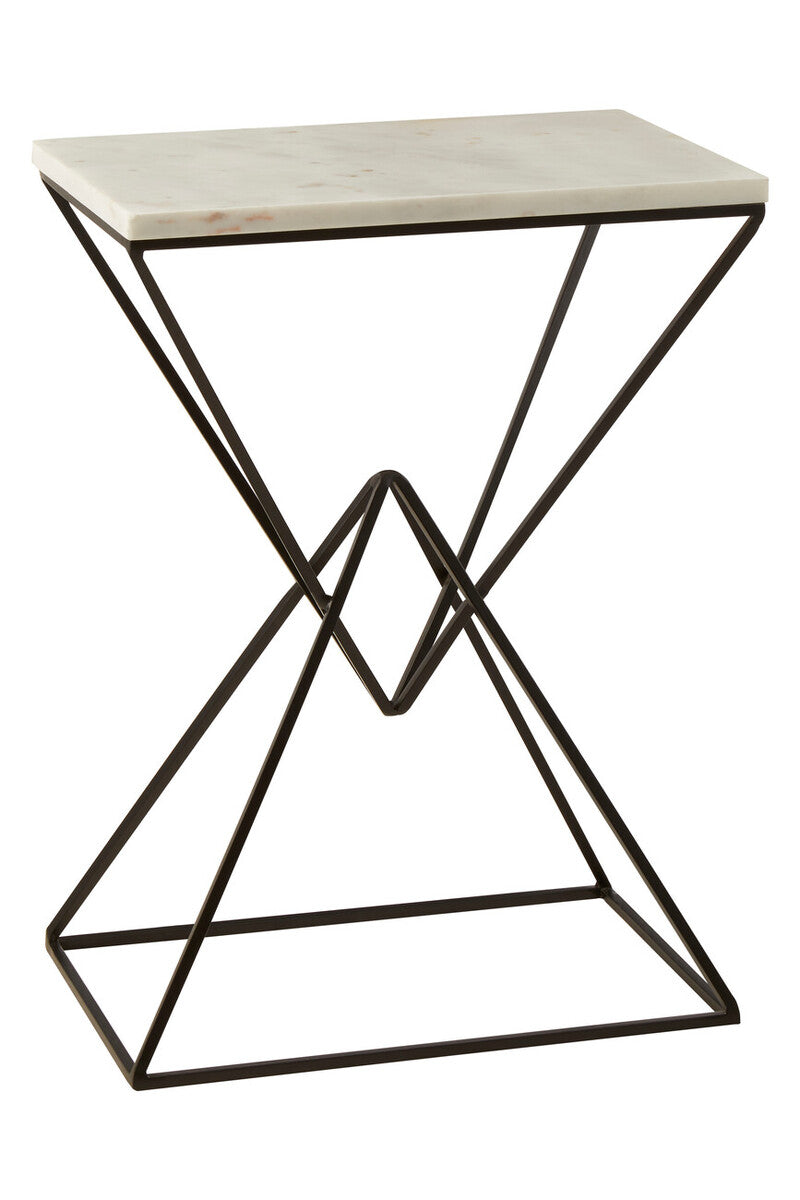 Shalimar Marble top Rectangular Side Table
