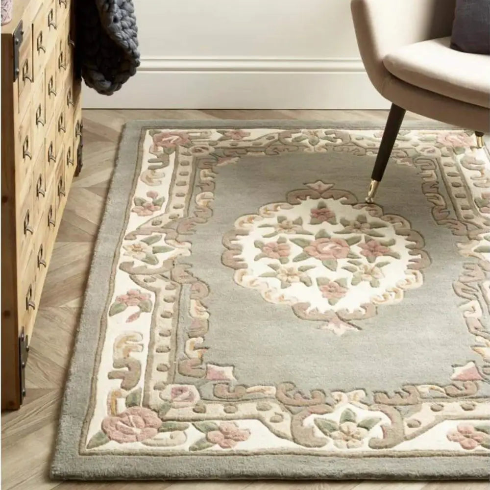 Shensi Grey Medallion Rug - Rugs