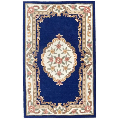 Shensi Navy Medallion Rug - 60X120 cm - Rugs