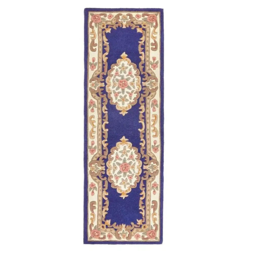 Shensi Navy Medallion Rug - 67X210 cm - Rugs