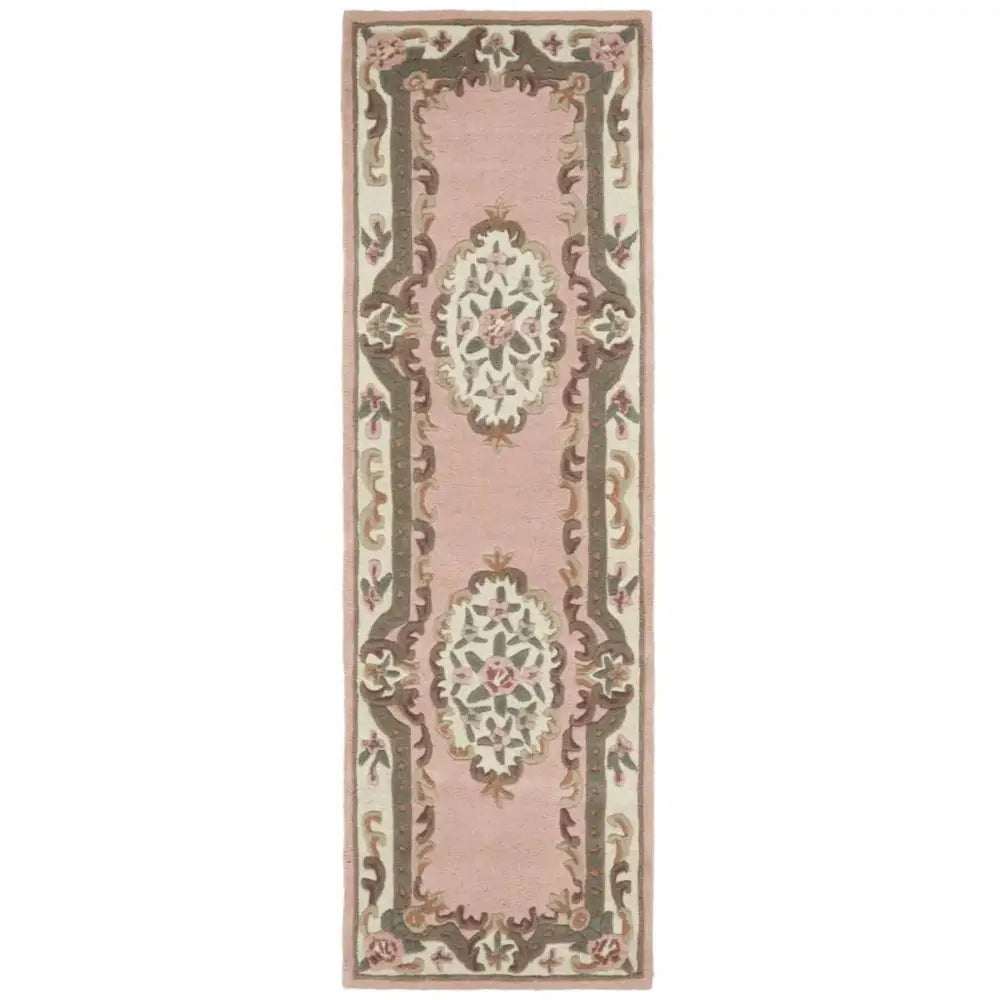 Shensi Pink Medallion Rug - 67X210 cm - Rugs