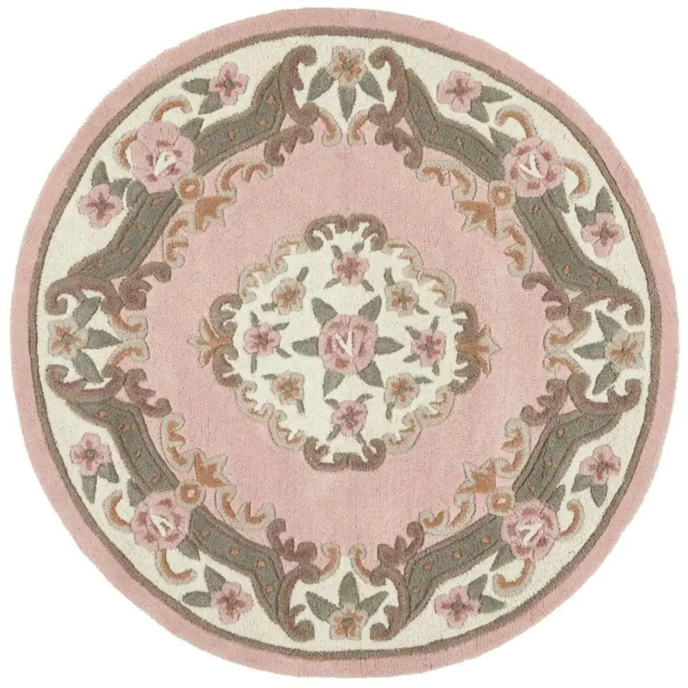 Shensi Pink Medallion Rug - Ø 120 cm - Rugs